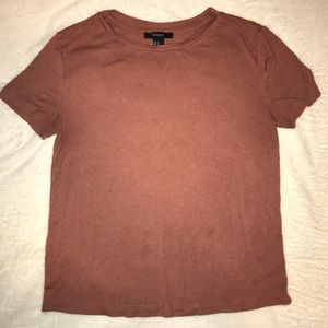 🌻Forever 21 mauve ribbed tee